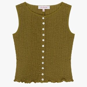 Lisa Says Gah Textured Moss Green Tank Top “Summer Top”